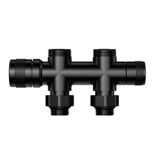 Узел нижнего подключения терм. Primoclima ArmatureLunarпрямой 1/2х3/4 Е, оружейный метал PCART90AB
