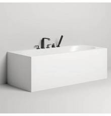 Salini Fabia Ванна пристенная 170x75x60см, овальная чаша, донный клапан, сифон, слив-перелив, S-Sense, цвет: белый глянцевый. 102611G