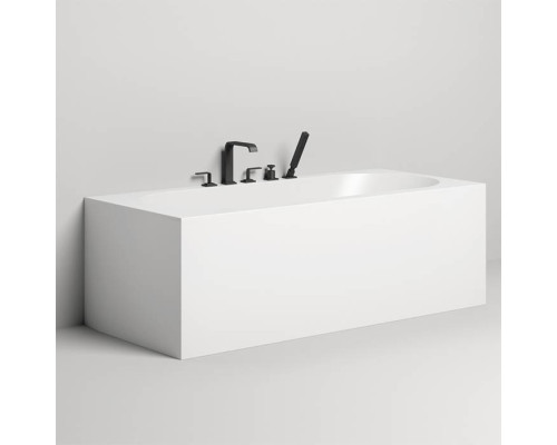 Salini Fabia Ванна пристенная 170x75x60см, овальная чаша, донный клапан, сифон, слив-перелив, S-Sense, цвет: белый глянцевый. 102611G