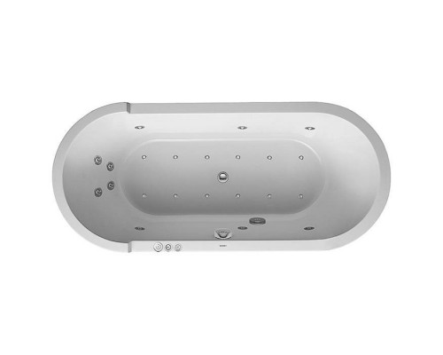 Duravit Starck Ванна 180x80x52см., гидромассажная, встраиваемая, с двумя наклонами для спины, с ножками и сливом-переливом, цвет: белый. 760009000CP1000 Duravit Starck Ванна 180x80x52см., гидромассажная, встраиваемая, с двумя наклонами для спины, с ножками и сливом-переливом, цвет: белый. 760009000CP1000