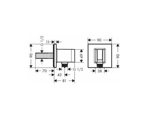 Hansgrohe FixFit Porter E Держатель верхнего душа, цвет: белый матовый. 26889700