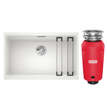Комплект Мойка Blanco Etagon 700-U белая + Измельчитель Franke