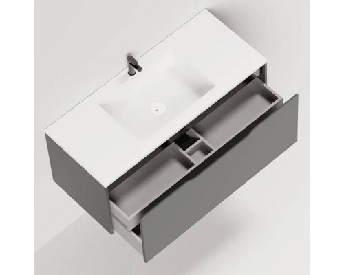 Salini Smile Тумба подвесная 100х50х48.5см., с раковиной, цвет: Anthracite. S1000AON203