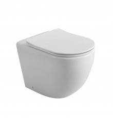 Унитаз приставной напольный BelBagno Sfera-r BB2141CBR/SC безободковый, с микролифтом, белый глянцевый