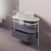 Artceram Flair 4.0 Консоль металлическая с раковиной 95x48хh75см., напольная, с выдвижным ящиком и мраморной столешницей, цвет: белый матовый. ATL002 01 00, ACA068 05, ACM038 57, TFA010 94