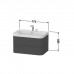 Duravit Happy D.2 Plus Тумба подвесная с раковиной 77.5х49х46.8см., без отв., 2 ящика, выпуск и сифон в комплекте, цвет: белый глянцевый. HP4347N2222