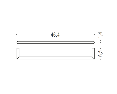 Colombo Mini Полотенцедержатель 46cм, цвет: хром. B4010.CR