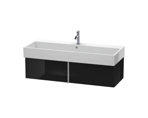 Duravit VA Тумба подвесная, 118.4x43.1х29.8см., с раковиной и 1 выдв. ящиком, цвет: черный глянцевый. VA612904040,  2350120000