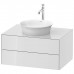 Duravit White Tulip Тумбочка подвесная 80x55х40.8см., раковина, 2 ящика, цвет: белый высокоглянцевый. WT498508585,  2362430079