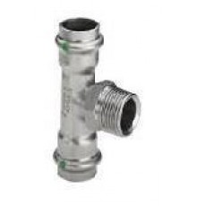 Тройник, Viega, Sanpress Inox, с SC-Contur, с наружной резьбой, 35 x 3/4 x 35 мм, нержавеющая сталь, модель 2317.1