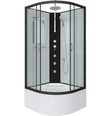 Душевая кабина Niagara Classic NG-6708-14BKTG 90x90 см, без крыши, с гидромассажем и тропическим душем