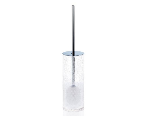 Decor Walther Crack SBG Туалетный ершик, напольный, французское стекло Craquele, цвет: хром. 0933000 Decor Walther Crack SBG Туалетный ершик, напольный, французское стекло Craquele, цвет: хром. 0933000