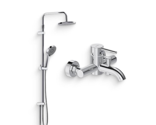 Душевой комплект Смеситель Damixa Scandinavian Pure 361000000 хром + Стойка Apollo 947000000 хром Душевой комплект Смеситель Damixa Scandinavian Pure 361000000 хром + Стойка Apollo 947000000 хром