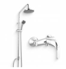 Душевой комплект Смеситель для душа Bravat Fit F9135188CP-01-RUS + Стойка D283CP-2-RUS