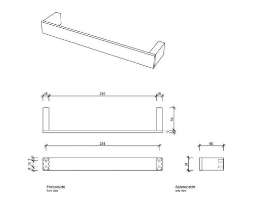 Decor Walther Contract Полотенцедержатель 30 см, цвет: хром. 0650600 Decor Walther Contract Полотенцедержатель 30 см, цвет: хром. 0650600