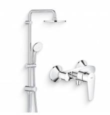 Душевой комплект Смеситель для душа Grohe BauEdge 23635001 + Стойка New Tempesta 27389002