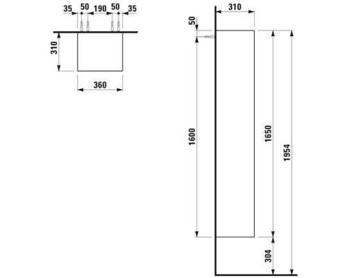 Laufen Palomba Шкаф подвесной, 36х31х165cм/, с 1 дверцей, SX, цвет: темная вишня. 4.0675.1.180.222.1 Laufen Palomba Шкаф подвесной, 36х31х165cм/, с 1 дверцей, SX, цвет: темная вишня. 4.0675.1.180.222.1