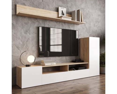 Модульная гостиная DIWO Коломна 213, белая, дуб сонома, MG-1046725