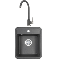 Комплект Мойка кухонная Granula Standart ST-4202 графит + Смеситель ST-4031 ST-4031 графит