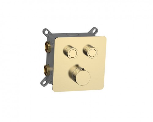 AQM8811BG Встр. термостат на 2 п. с регулировкой напора в комп. с внутр. частью, золото шлиф AQM8811BG