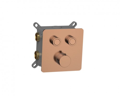 AQM8811BC Встр. термостат на 2 п. с регулировкой напора в комп. с внутр. частью, медь шлиф AQM8811BC