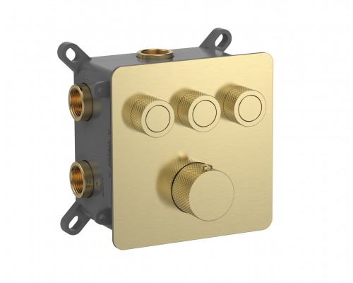 AQM8812BG Встр. термостат на 3 п. с регулировкой напора в комп. с внутр. частью, золото шлиф AQM8812BG