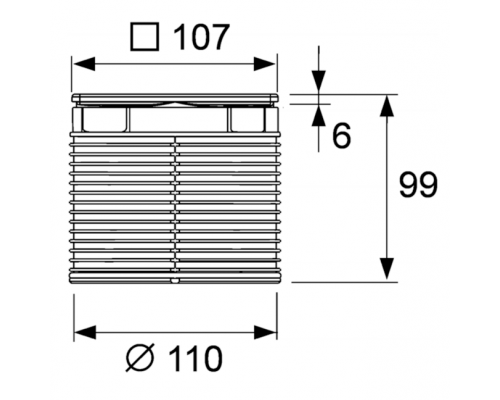 TECEdrainpoint S Базовая решетка 100х100 мм с фиксаторами, с монтажным элементом, сталь. 3660009