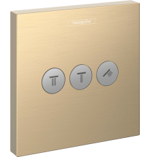 Переключатель потоков Hansgrohe ShowerSelect 15764140 на три потребителя, шлифованная бронза