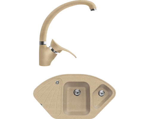 Комплект Мойка кухонная Lava A3.DUN dune + Смеситель SG01 DUN dune