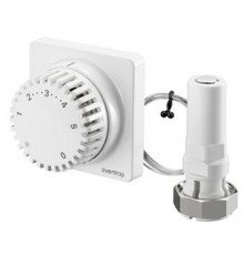 Термостат Uni FD с дистанционной настройкой, с нулевой отметкой, с клеммным соединением, белого  цвета, с капиллярной трубкой 2 м