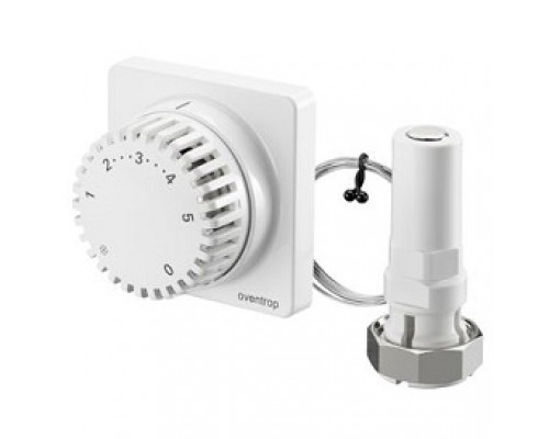 Термостат Uni FD с дистанционной настройкой, с нулевой отметкой, с клеммным соединением, белого  цвета, с капиллярной трубкой 2 м