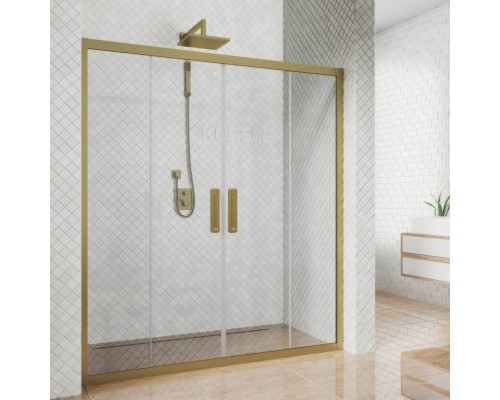 Душевая дверь в нишу Kubele DE019 D4-CLN-BR 185 см, профиль бронза