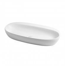 Azzurra Elegance Circle Раковина накладная, 90x44xH14 см, без отв., без перелива, цвет: Bianco lucido. ELLA090440C0BI/(ECI90 bi)*0