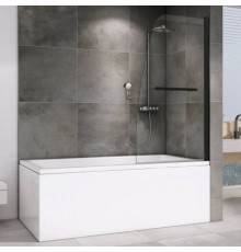 Шторка на ванну Abber Ewiges Wasser AG50080B 80x140, профиль черный, стекло прозрачное