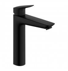 Hansgrohe Logis Смеситель для раковины, высокий, 1 отв., с донным клапаном, цвет: черный матовый. 71090670