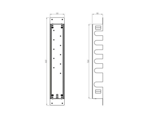 Carimali Короб для установки термостатического смесителя на 5 выходов, цвет: черный. KIT00050