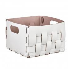 ADJ Корзинка Bottega, 25x25xH20 см., цвет: устричный/пепельная роза. 1044.02/07