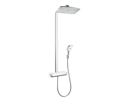 Hansgrohe Raindance Select 360 Showerpipe Душевая система, с верхним душем 36х19см, термостатический смеситель , с ручным душем, цвет: хром/белый. 27112400 Hansgrohe Raindance Select 360 Showerpipe Душевая система, с верхним душем 36х19см, термостатический смеситель , с ручным душем, цвет: хром/белый. 27112400