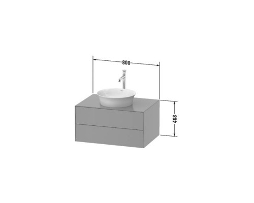 Duravit White Tulip Тумбочка подвесная 80x55х40.8см., раковина, 2 ящика, цвет: белый высокоглянцевый. WT498508585,  2362430079