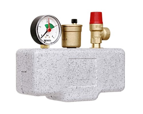 Группа безопасности котла Watts KSG30/25M-ISO до 200 кВт, 1 , 3 бар, с теплоизоляцией. 10005205