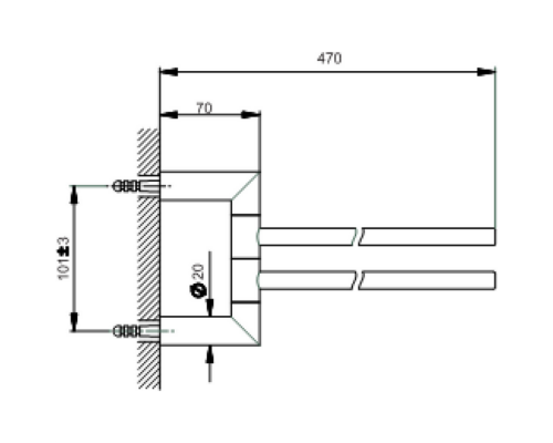 CISAL System Полотенцедержатель двойной 40 см, подвесной, цвет: хром. SY09021021 Акция CISAL System Полотенцедержатель двойной 40 см, подвесной, цвет: хром. SY09021021 Акция