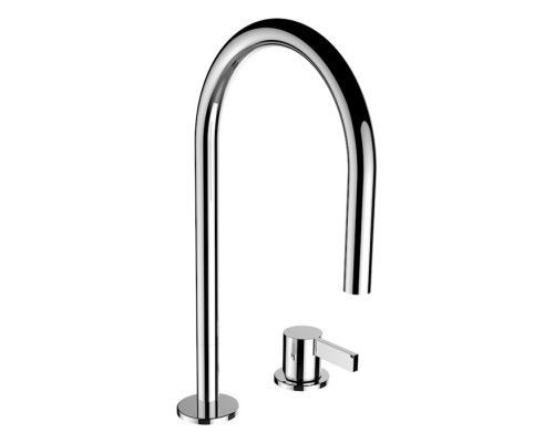 Laufen Kartell Смеситель для раковины на 2 отв, с донным клапаносм, поворотный излив 166 мм, цвет: хром. 3.1133.2.004.221.1 Laufen Kartell Смеситель для раковины на 2 отв, с донным клапаносм, поворотный излив 166 мм, цвет: хром. 3.1133.2.004.221.1
