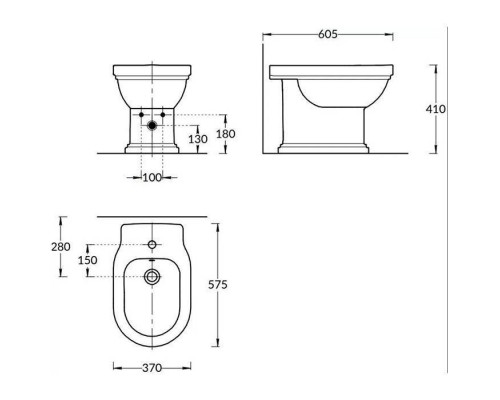 Kerama Marazzi Pompei Биде напольное, с 1 отв., цвет: белое глянцевое. PO.bidet.01 Kerama Marazzi Pompei Биде напольное, с 1 отв., цвет: белое глянцевое. PO.bidet.01