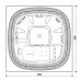 Jacuzzi Enjoy Pro Минибассейн 250x250x98 см, на 6 человек, 38 форсунок, 15 аэро, цвет акрила Platinum. 423630012, 94428710, 903001872, 944503065