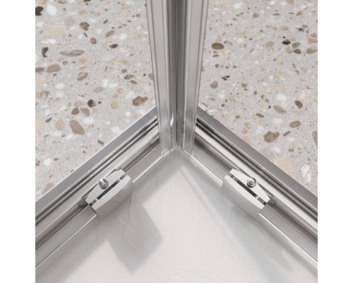 Душевой уголок BelBagno Luce AH-22-130/100-C-Cr, профиль хром, стекло прозрачное