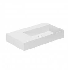 Azzurra Elegance Squared Раковина подвесная/накладная, 81x46xH12,5 см, левая, без отв., цвет: Bianco lucido. ELLP08146LQ0BI*0