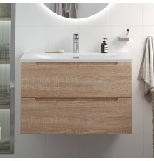 Тумба с раковиной BelBagno Etna 80 rovere bianco, раковина BB-8099-80
