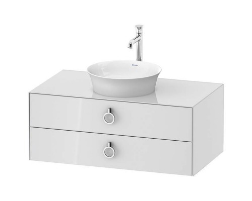 Duravit White Tulip Тумбочка подвесная 100x55х40.8см., раковина, 2 ящика с ручкой, цвет: белый высокоглянцевый. WT499108585,  2362430079