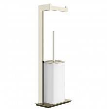 Gessi Inverso Accessories Стойка с держателем т/б и ершиком белым, напольная, цвет: Warm Bronze Br PVD. 20933#726
