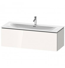 Duravit L-Cube База подвесная 122x48.1x40см с раковиной, 1 выдвижное отделение, цвет: глянцевый белый. 2344120000,  LC613902222